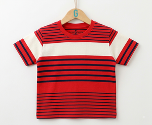Crewneck - Stripes - Navy Blue / Red / White - 27772