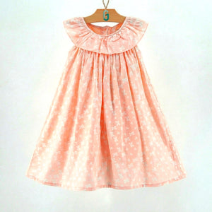 Dress Light orange  - White flowers-28111