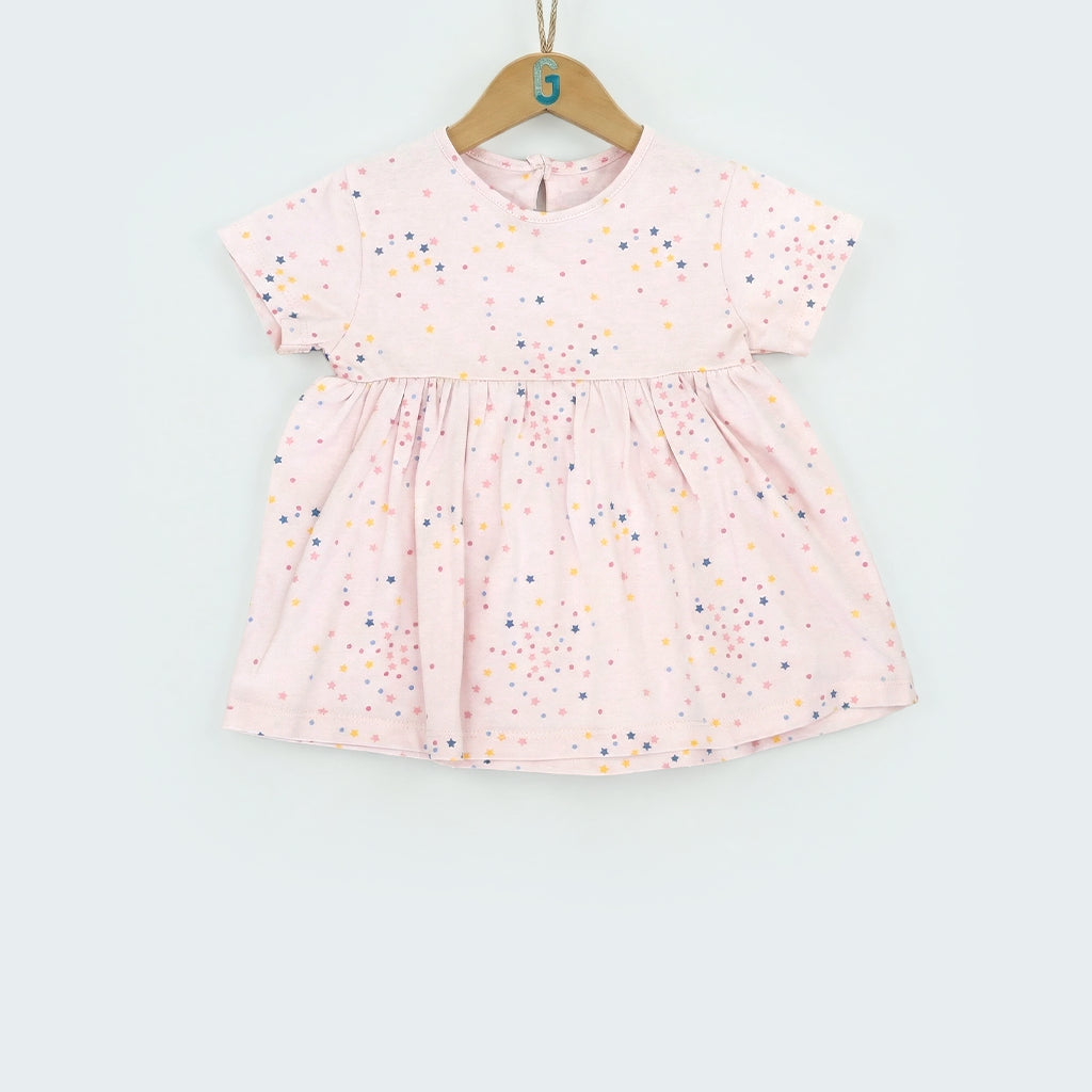 Dress pink with stars -27756