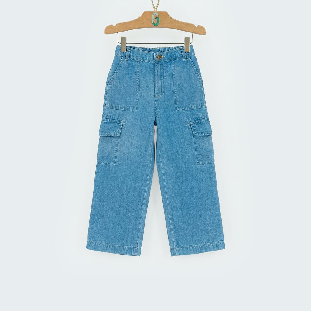 Long Denim pant cargo pocket-27900
