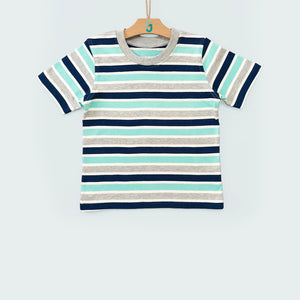 Crewneck Stripes Whie,Green,Navy,Ash-27929