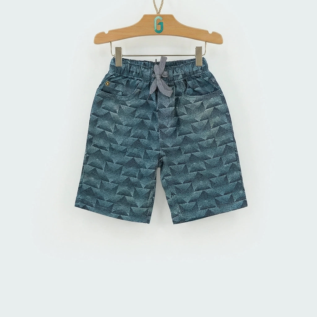 Short Denim Navy Printed-27932