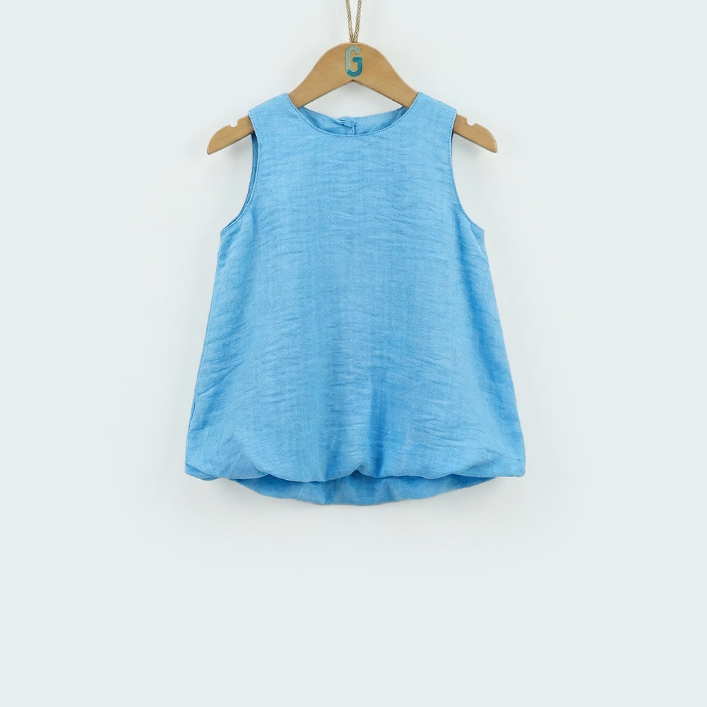 Blouse light blue Sleevless-27935