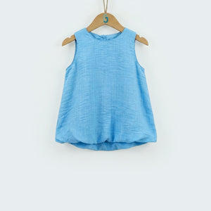 Blouse light blue Sleevless-27935