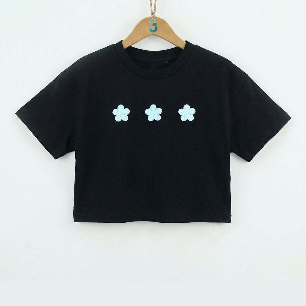 Crewneck Navy 3 flowers-27968