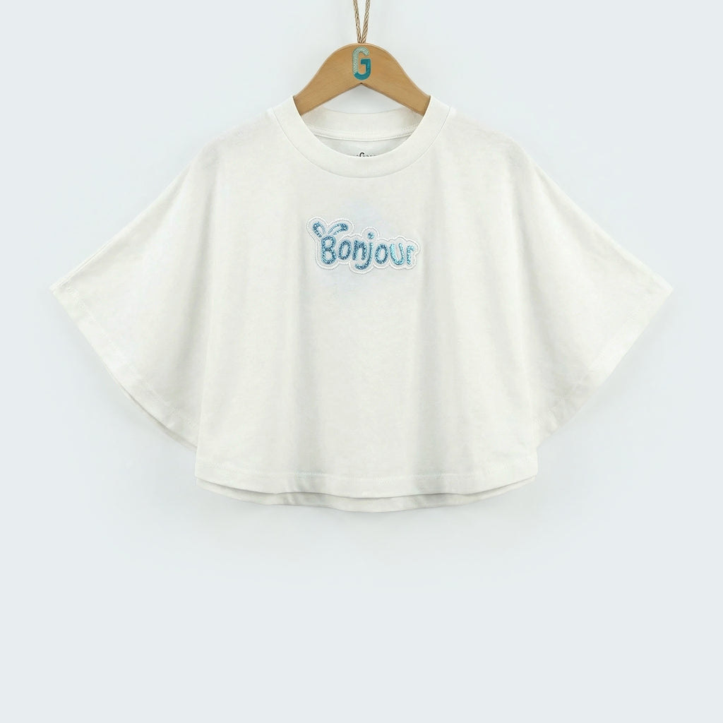 Crewneck white Bonjour-27980