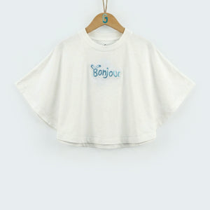 Crewneck white Bonjour-27980