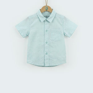 Shirt green mini check-28004