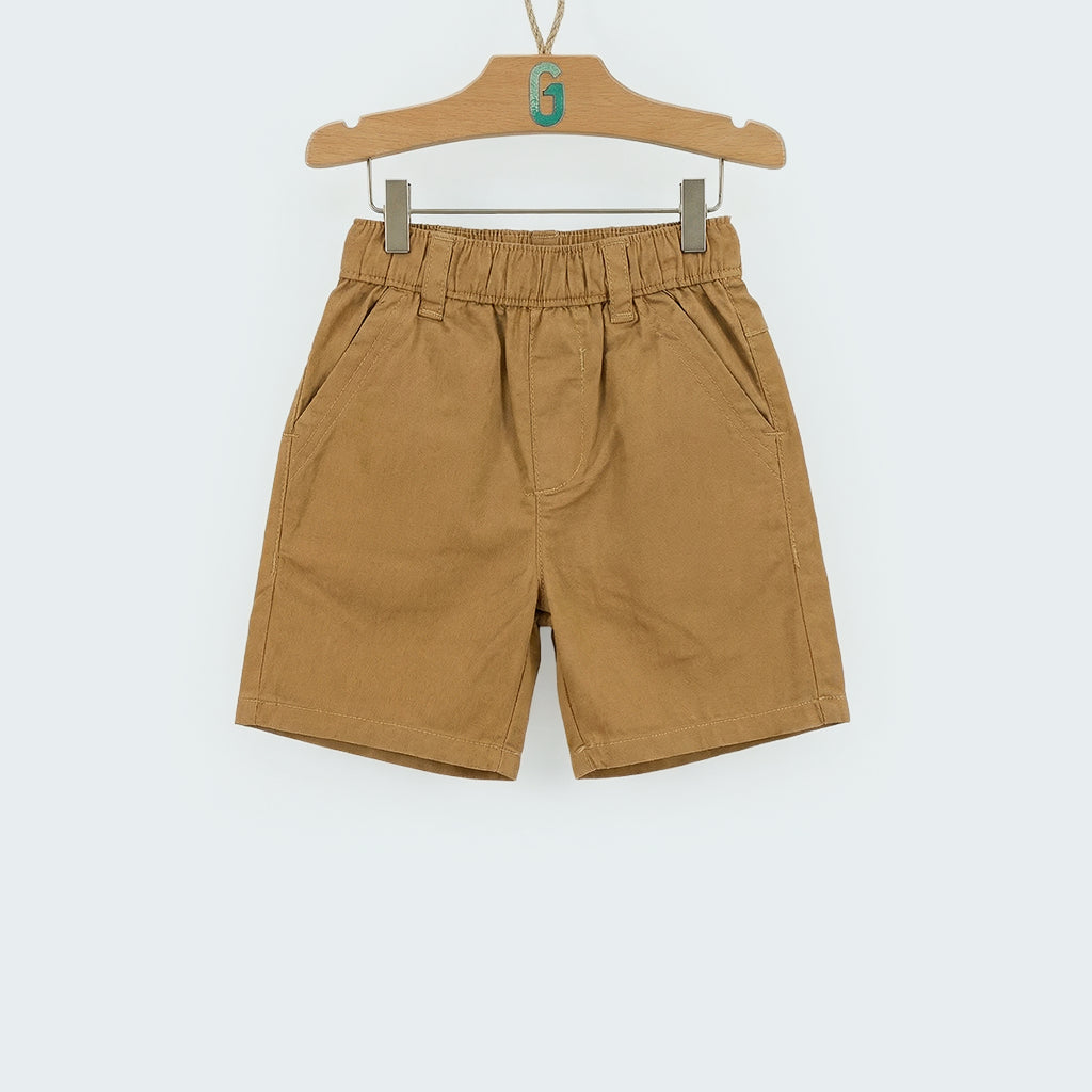 Short Khaki brown twill-28101