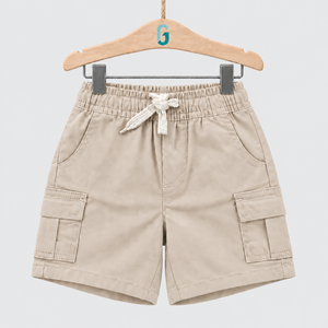 Short Twill Double Pockets Beige - 28234