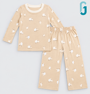 Pijama Light Brown Sheep Printed - 27942