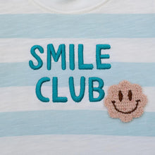 Load image into Gallery viewer, Crewneck - Stripes - Smile Club ( Green &amp; White )
