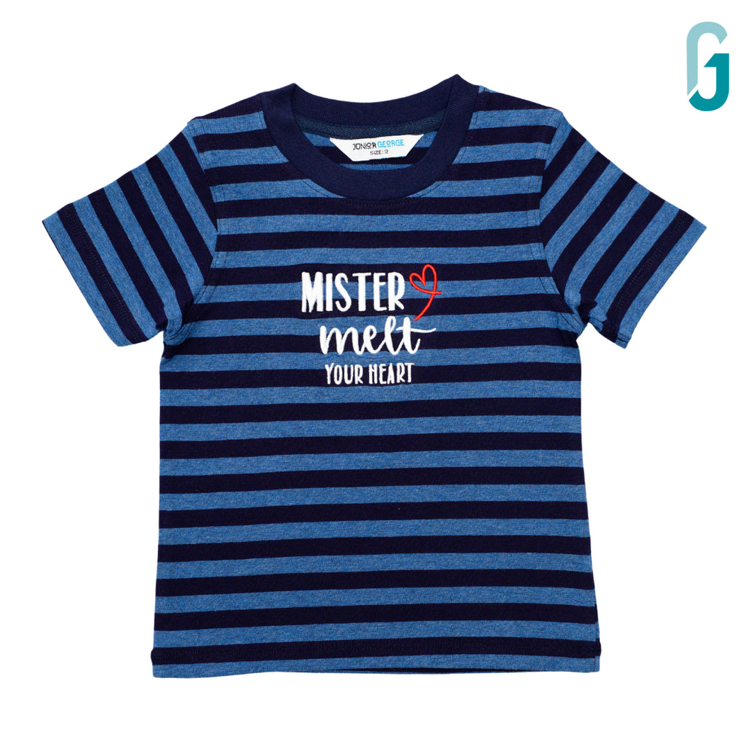 Crewneck - Stripes - Mister Melt Your Heart ( Royal Blue / Navy Blue )