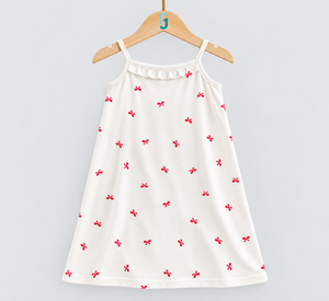Night Dress Ivory Bow Printed - 28259