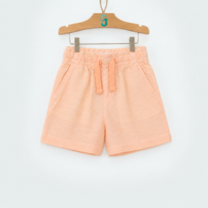 Short Linen Salmon Pink-28116