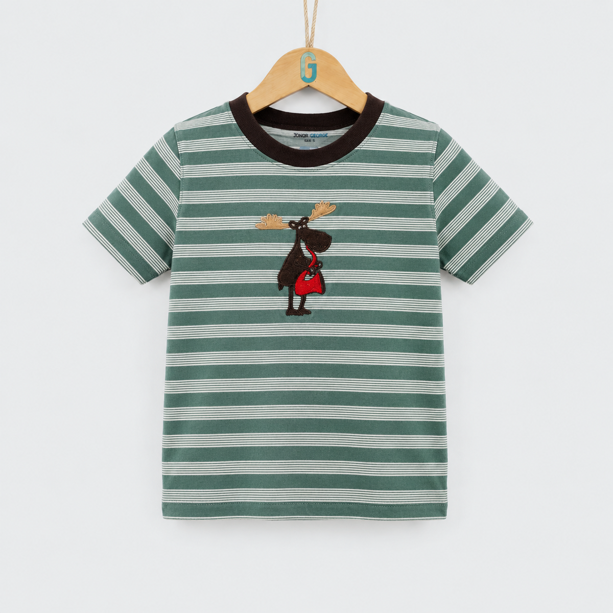 Crewneck - Moose - Green / White - 28025