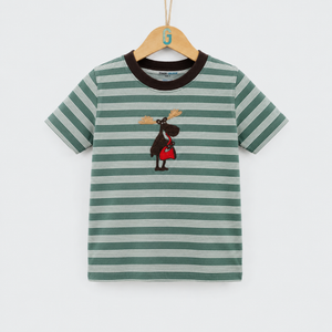 Crewneck - Moose - Green / White - 28025