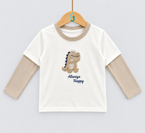 Crewneck Off White Dino Always Happy Long Sleeves - 28256