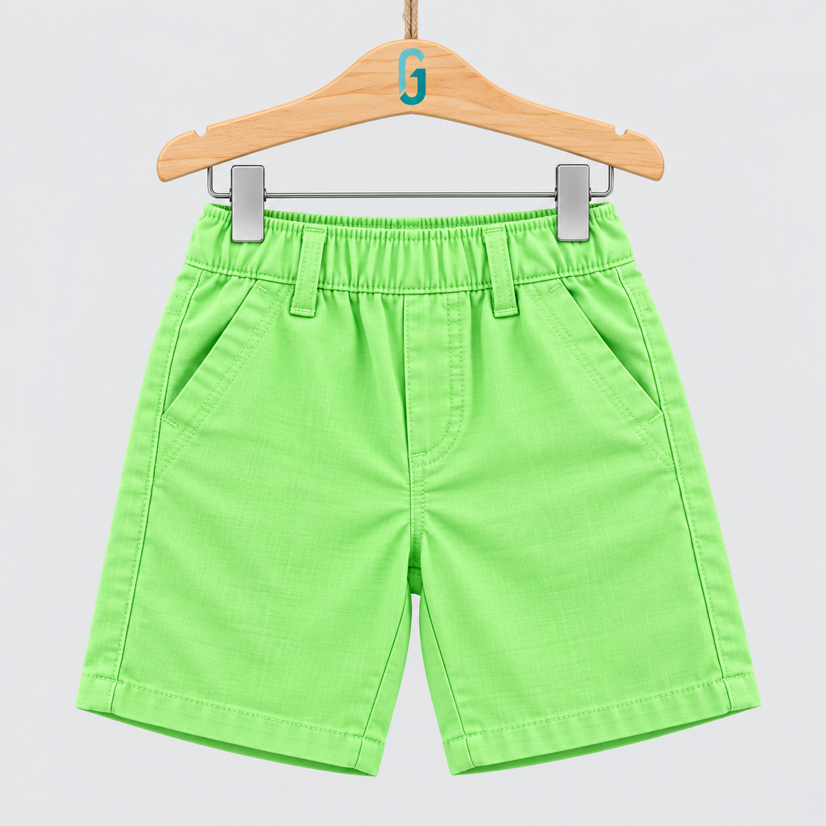 Short Luminous Green Linen - 28260