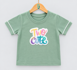 Crewneck Forest Green Two Cute - 28253