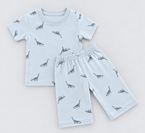Pijama Pastel Blue Dino Printed - 28250