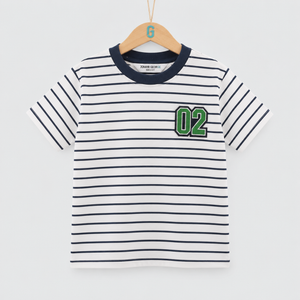 Crewneck - Stripes 02 - Navy Blue / White