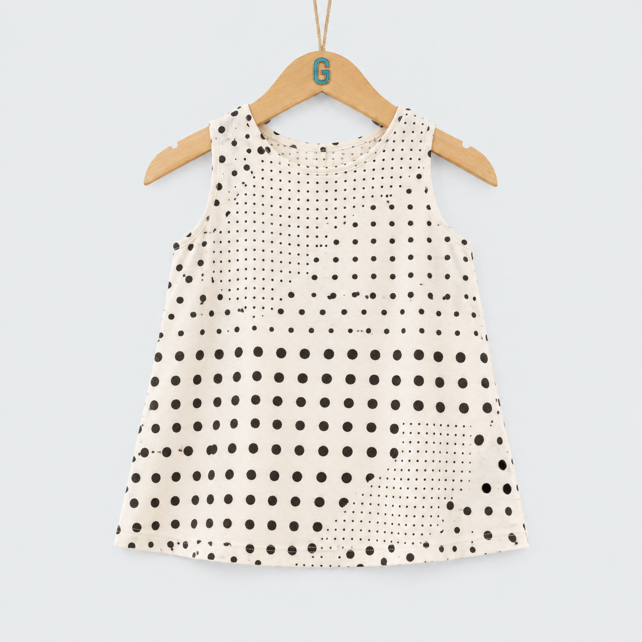 Girl's Top - Dots Printed - White