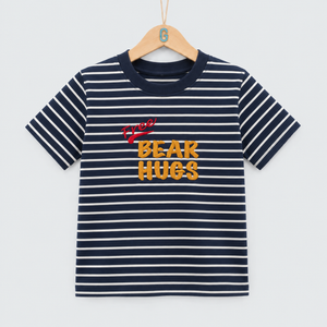 Crewneck - Stripes Free Bear Hugs - Navy Blue / White