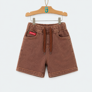 Short - Denim - Maroon