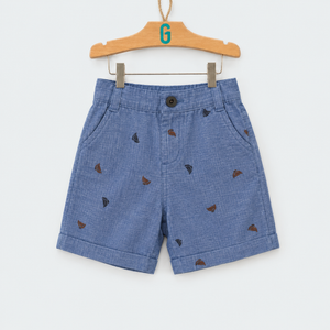 Short - Printed - Blue