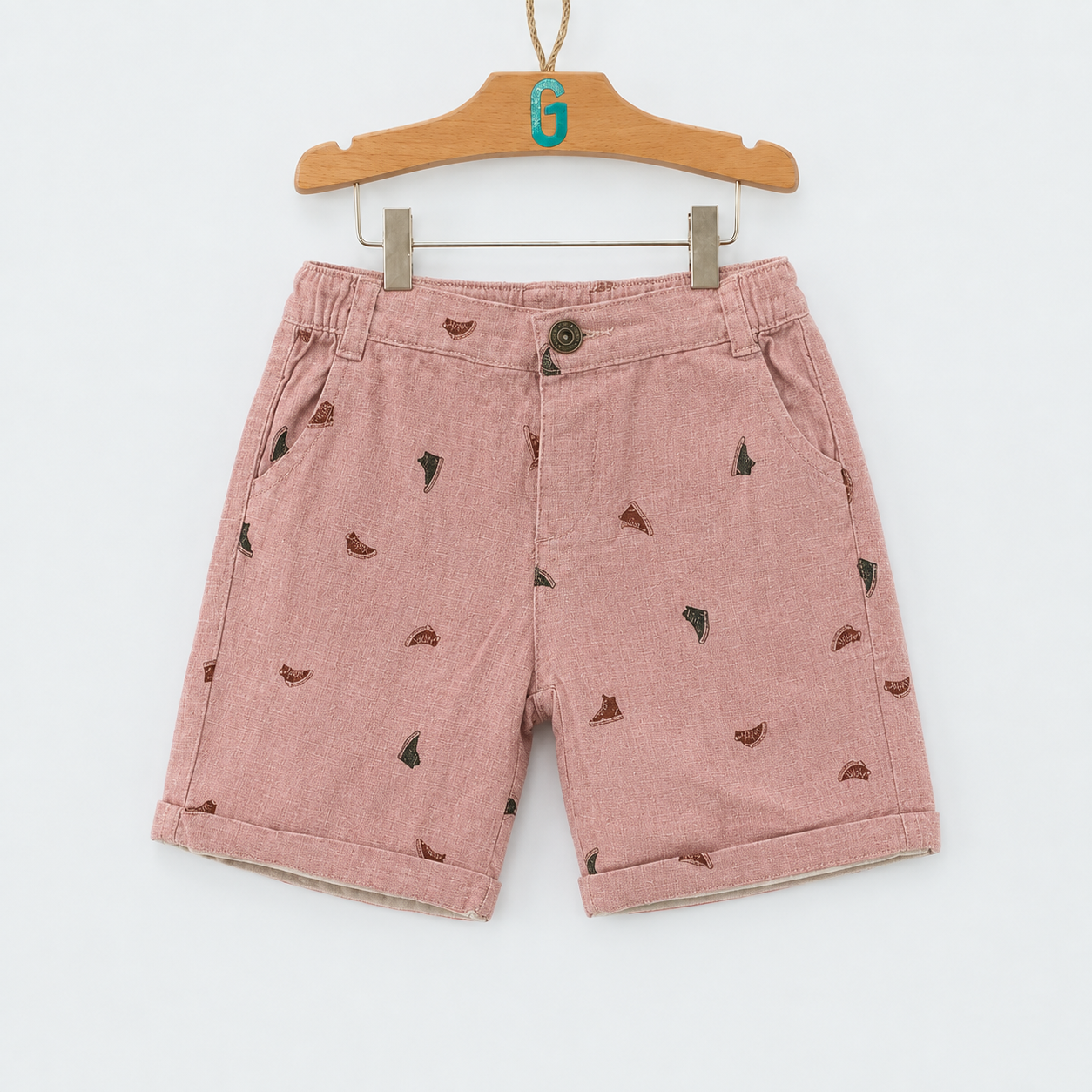 Short - Printed - Dusty Pink