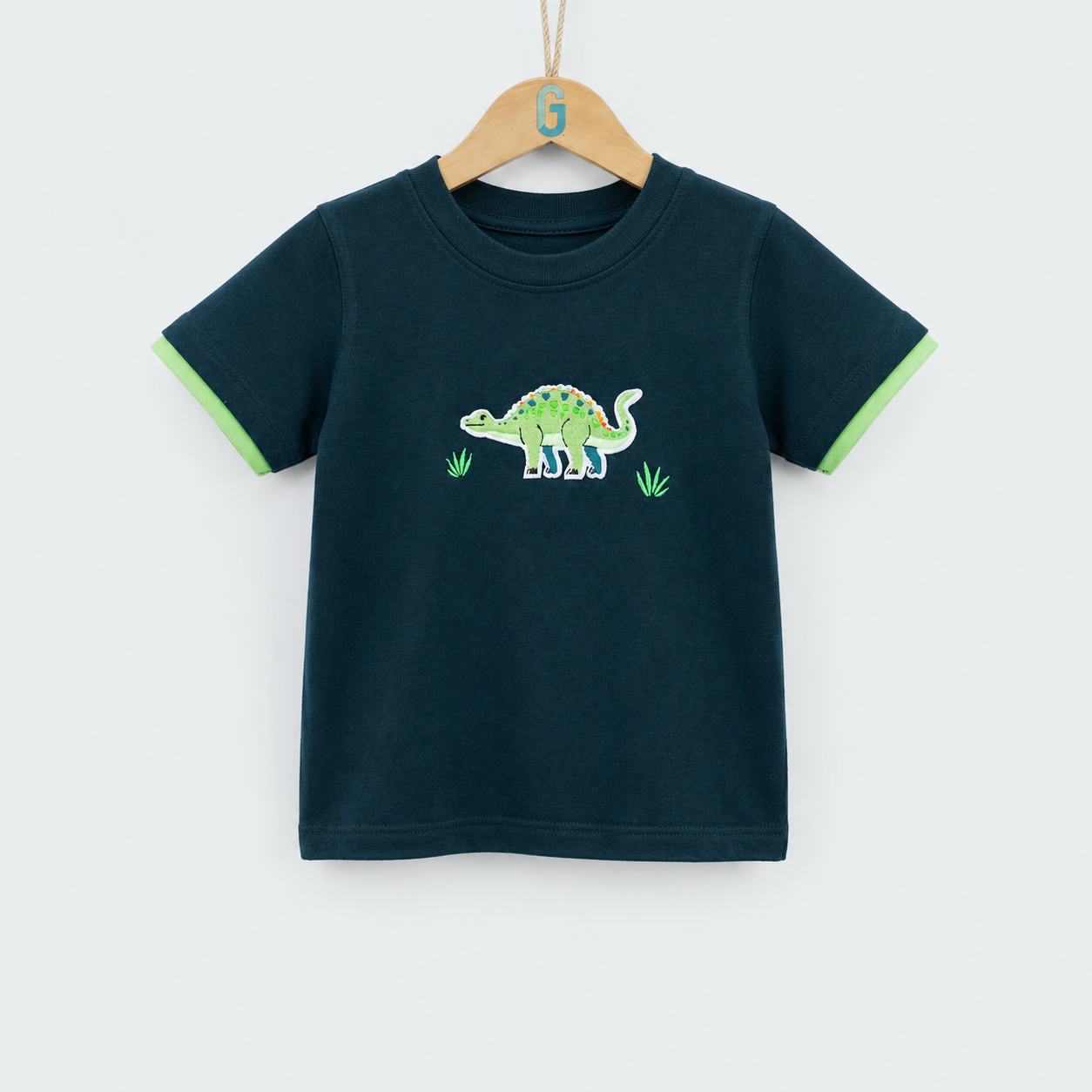 Crewneck Alpine Green With Green Dino Badge - 28011