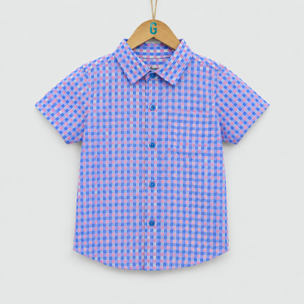 Shirt Checked Purple Red and Blue - 28201