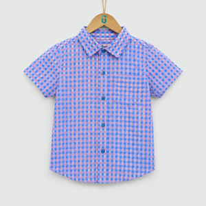 Shirt Checked Purple Red and Blue - 28201