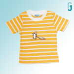 Crew Neck Stripes Mustar - Image 3