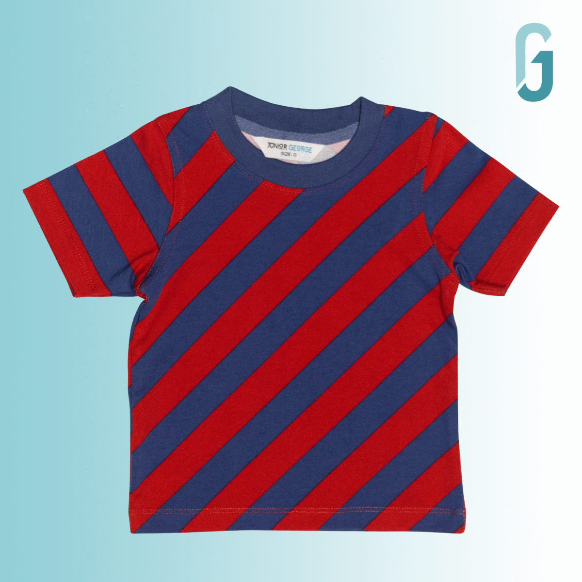 Crew Neck Stripes Red And Blue - Image 1
