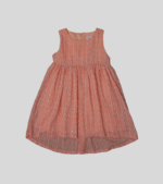 Dress Peach and Pink White Flower Printed - Image 3