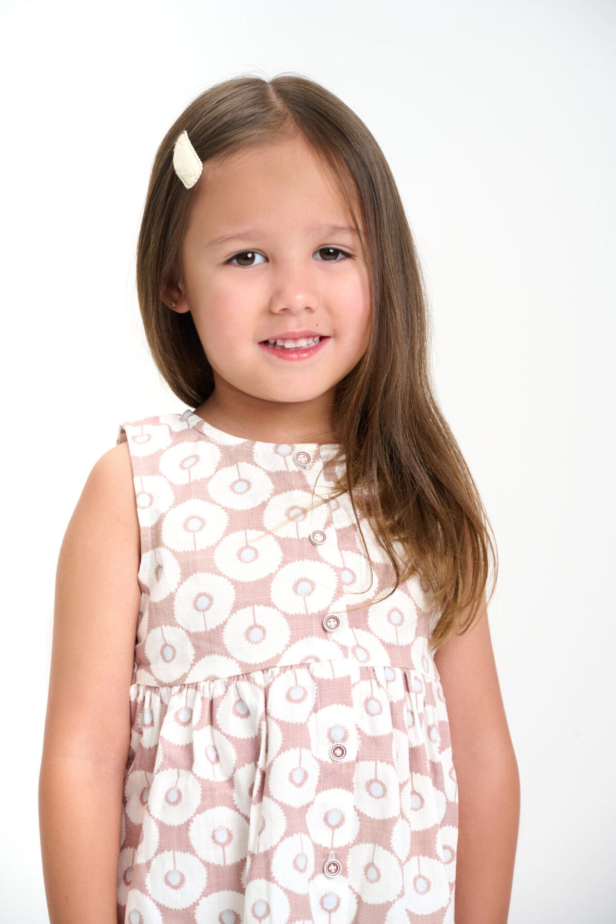 Dress Printed Sleeveless Maroon - Image 1