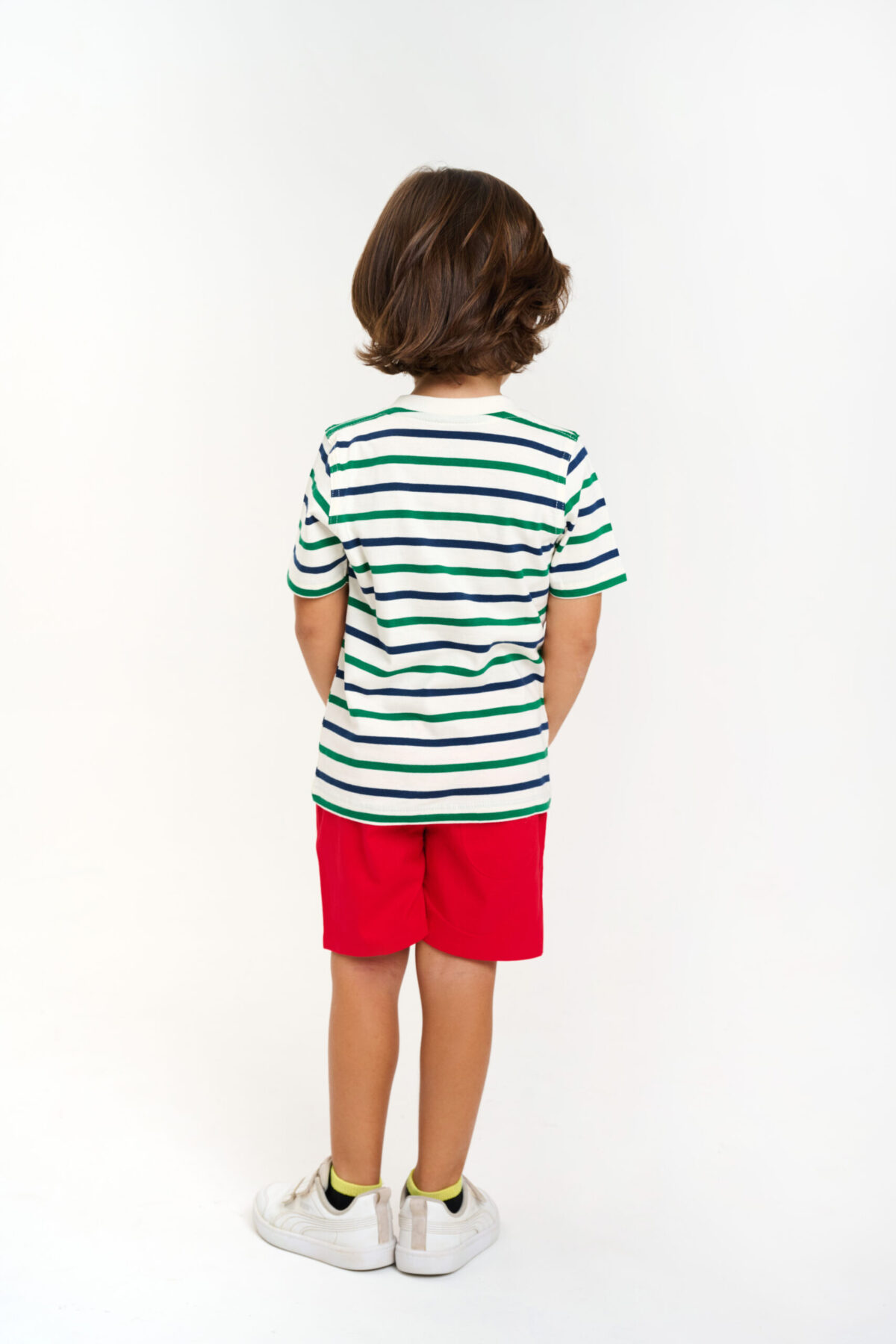 Crew Neck Stripes Blue/Green/White. Christmas Tree - Image 2