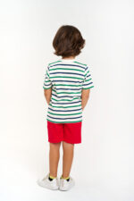 Crew Neck Stripes Blue/Green/White. Christmas Tree - Image 2