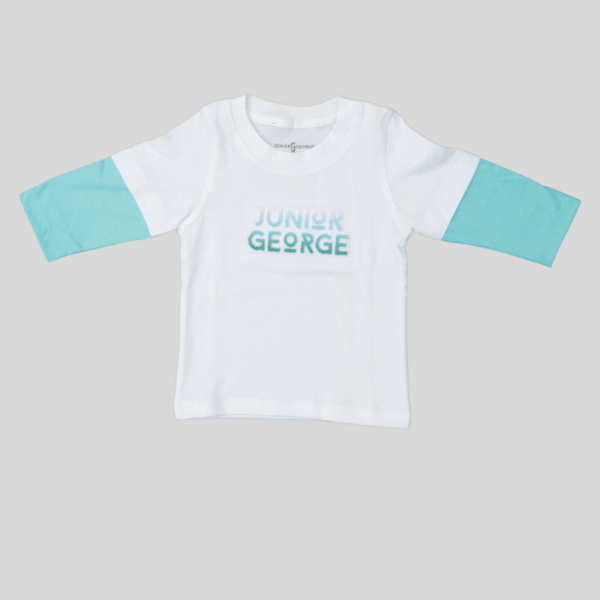 Crew Neck White Junior George Long Sleeves