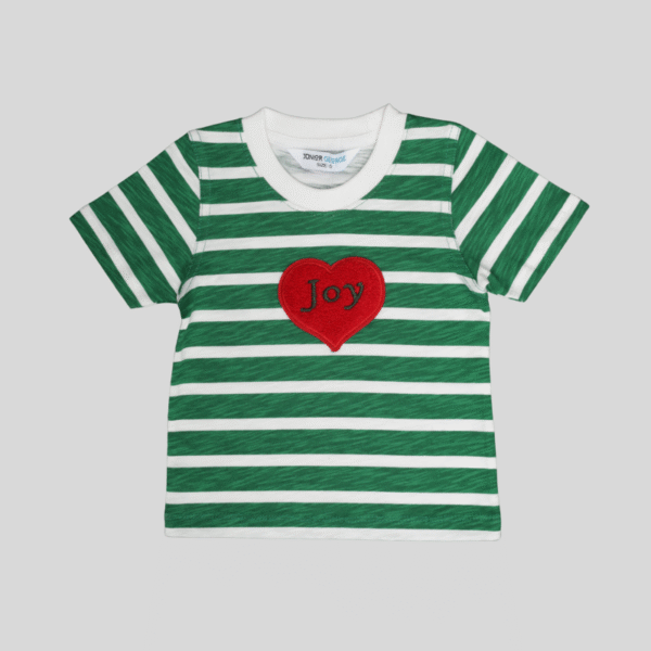 Crew Neck Stripes Green/Off-White Joy