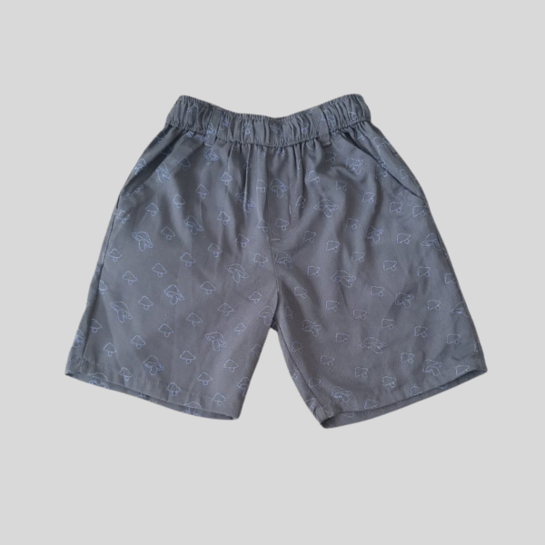 Short Black Printed Mushroom