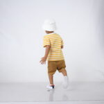 Crew Neck Stripes Mustar - Image 2