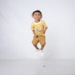 Crew Neck Stripes Mustar
