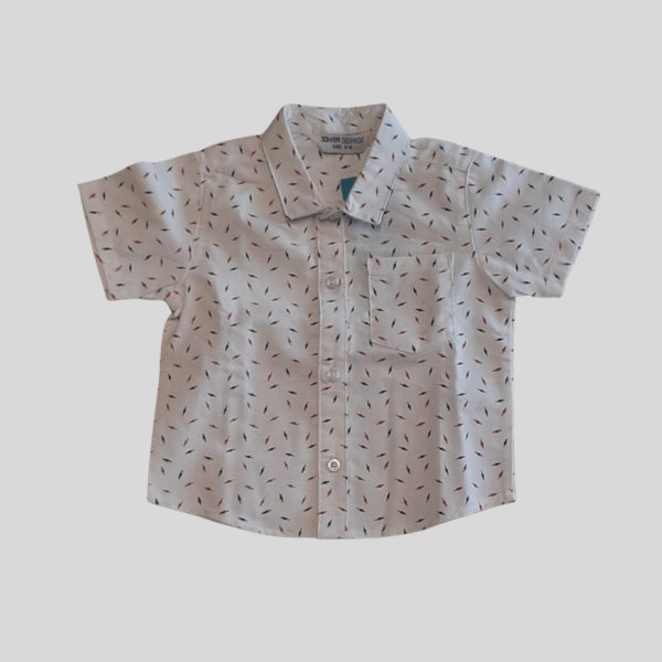 Shirt.N/C.S/S. Arrows.White