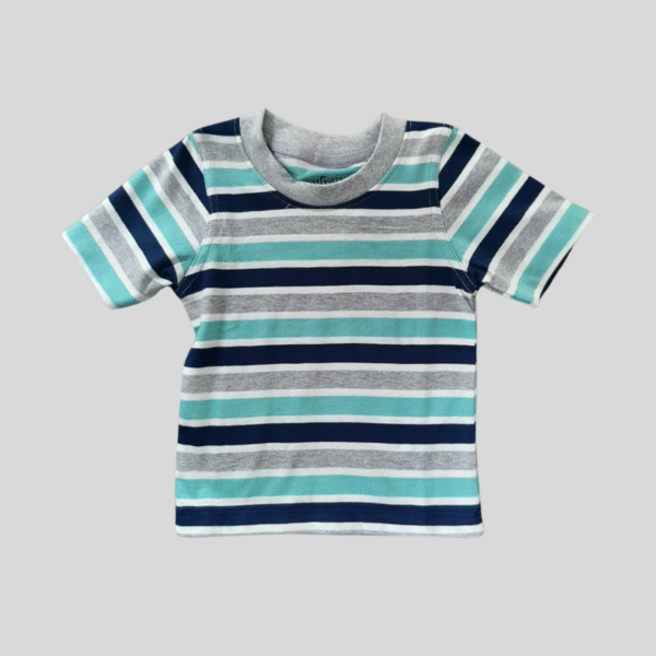 Crew Neck Stripes White/Grey/Blue/Light Blue