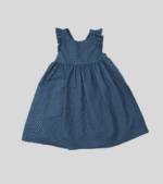 Dress Blue Frill Rust