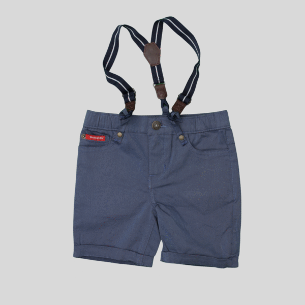 Dungaree Short Dusty Blue