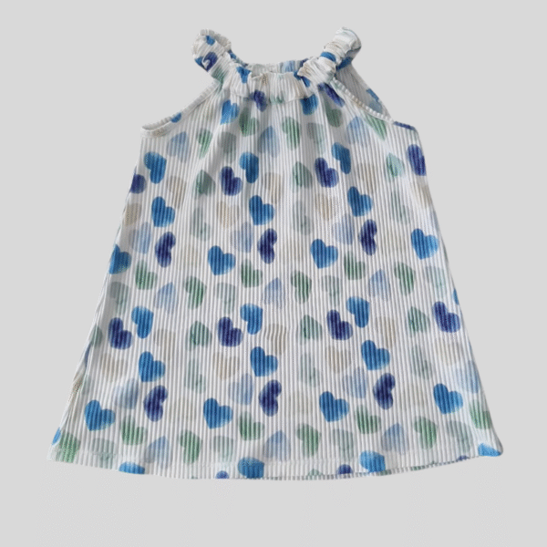 Strappy Hearts Printed Dress